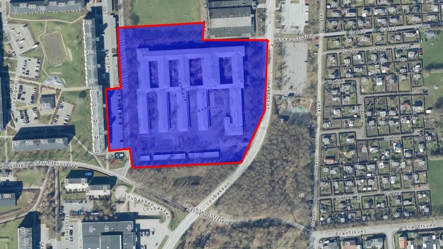 Her er området, som borgerne skal holde sig fra.