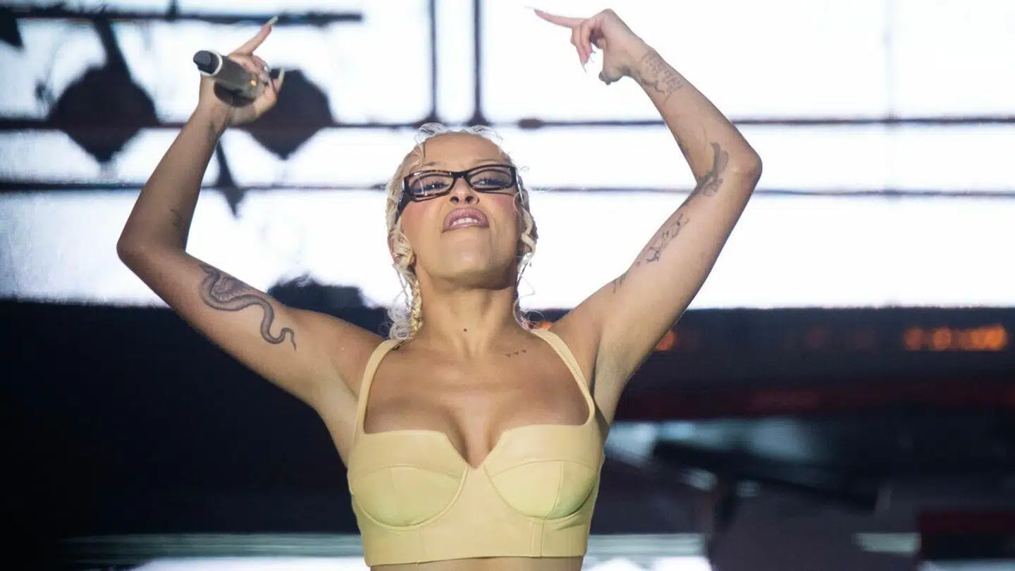 Doja Cat spiller på Orange Scene på Roskilde Festival onsdag den 3. juli 2024. (Foto: Helle Arensbak/Ritzau Scanpix)