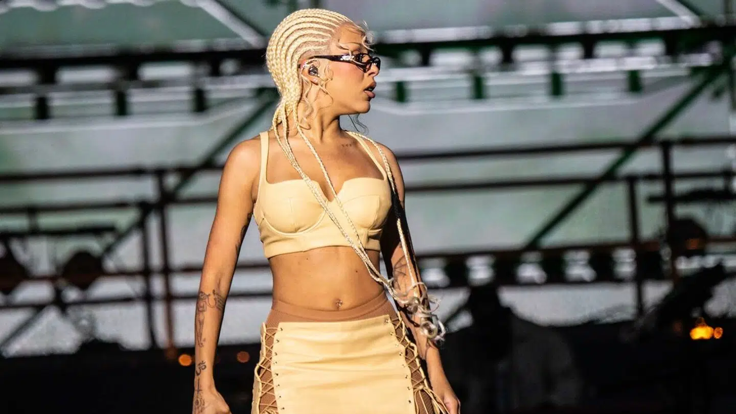 Doja Cat spiller på Orange Scene på Roskilde Festival onsdag den 3. juli 2024. (Foto: Helle Arensbak/Ritzau Scanpix)