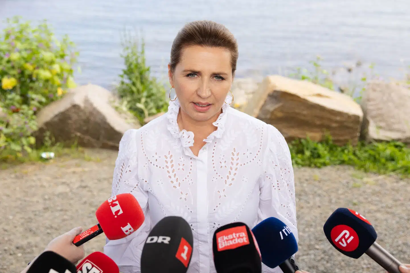 Mette Frederiksen var kort efter overfaldet til stede under Folkemødet på Bornholm – dog med et reduceret program.