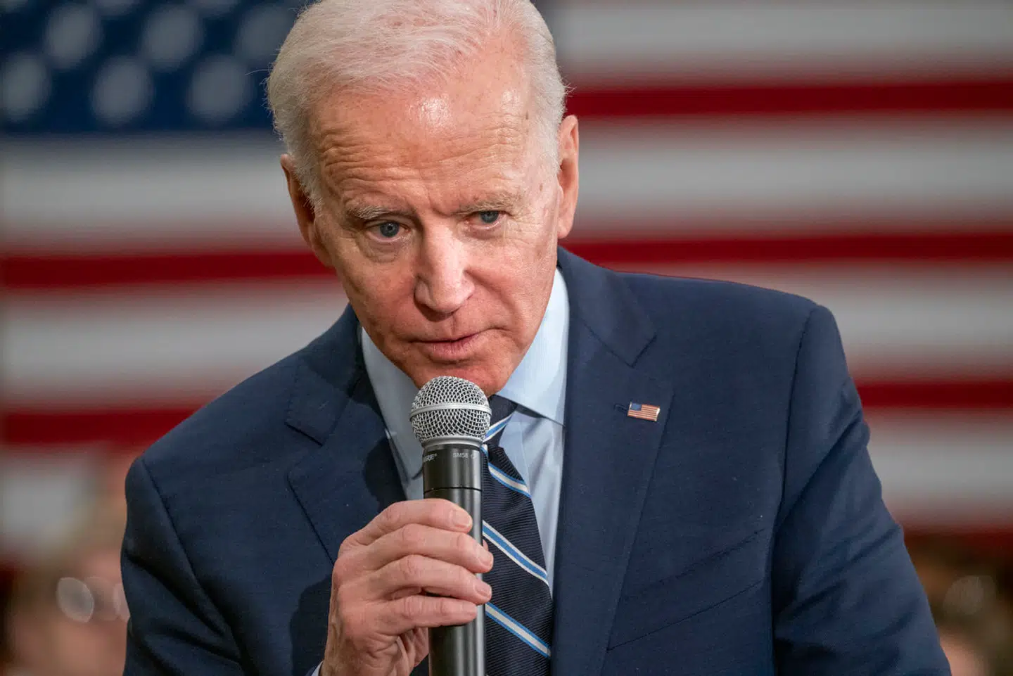 USAs kommende præsident Joe Biden. Vicepræsident Joe Biden ved et vælger møde i Ames Iowa.