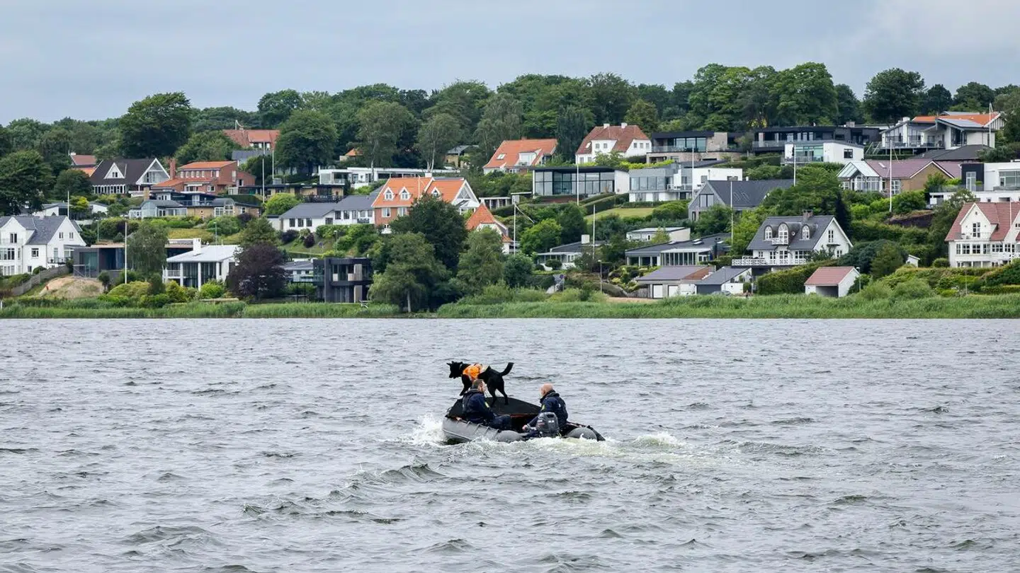 Her ses et billede fra eftersøgningen ved Nørresø i Viborg i sidste uge.