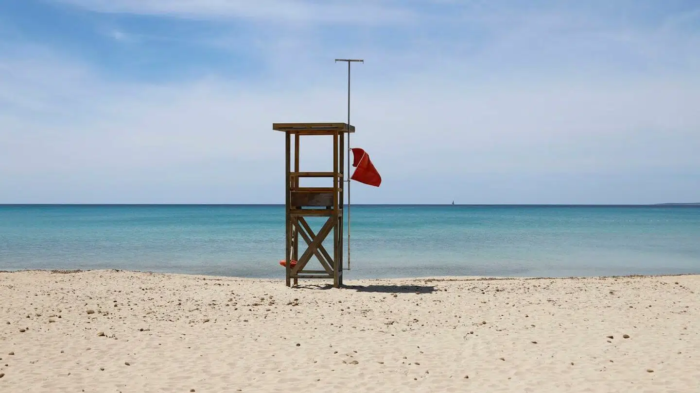 Her ved Arenal-stranden.