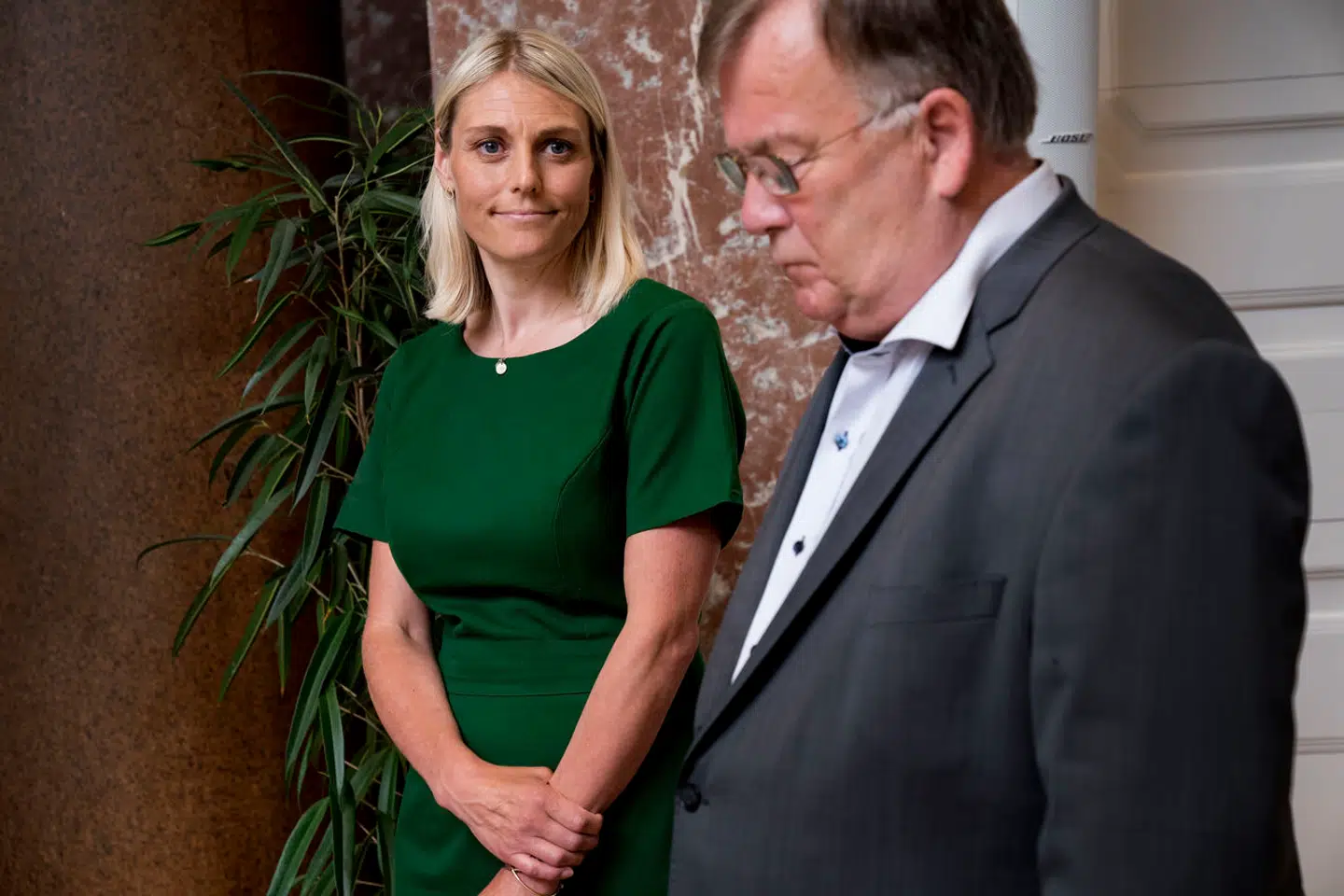 Trine Bramsen var forsvarsminister, da sagen mod Lars Findsen blev indledt. Her ses hun med Claus Hjort Frederiksen, som endte med også at blive tiltalt i sagen.