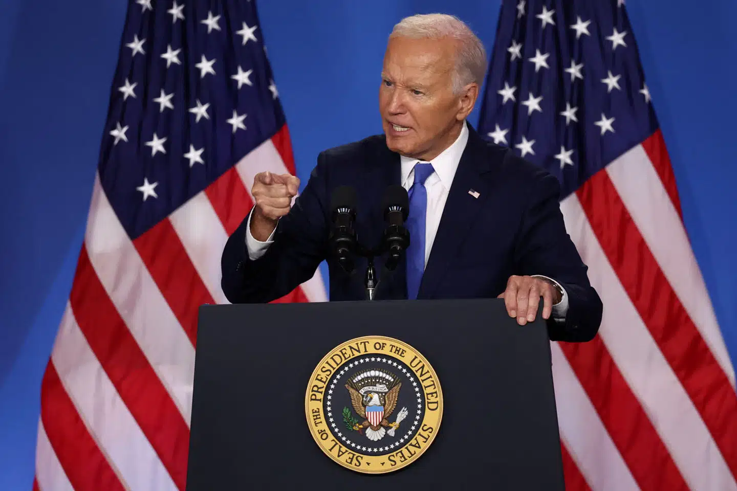 Det er første gang i 2024, at Joe Biden skal stå alene på et pressemøde og svare på spørgsmål fra de amerikanske journalister.