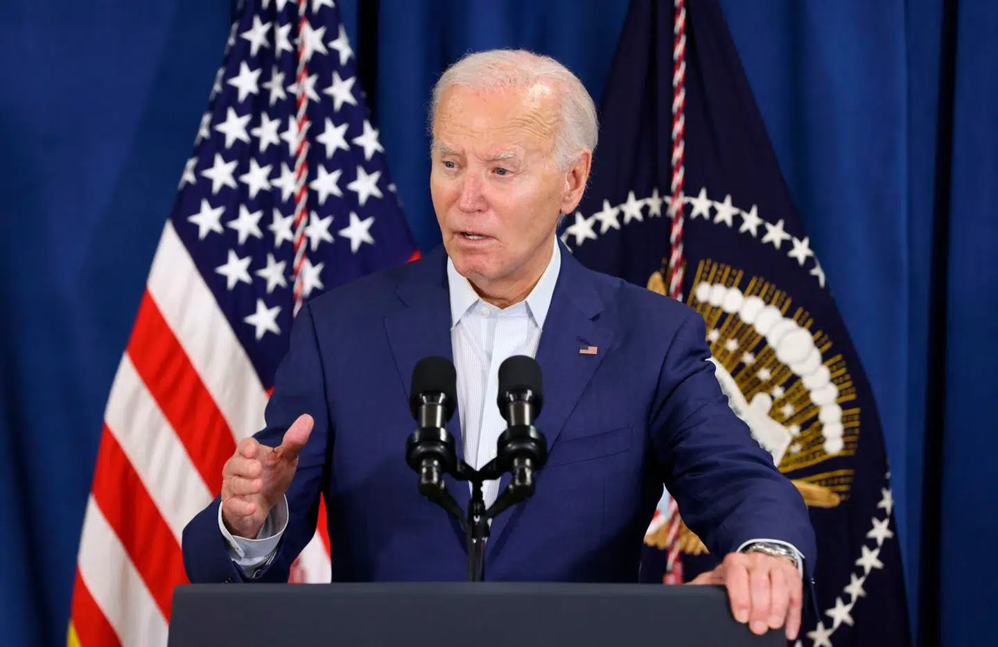 USAs præsident, Joe Biden, fordømmer vold under en tv-transmitteret tale til amerikanerne kort efter attentatforsøget på Donald Trump.