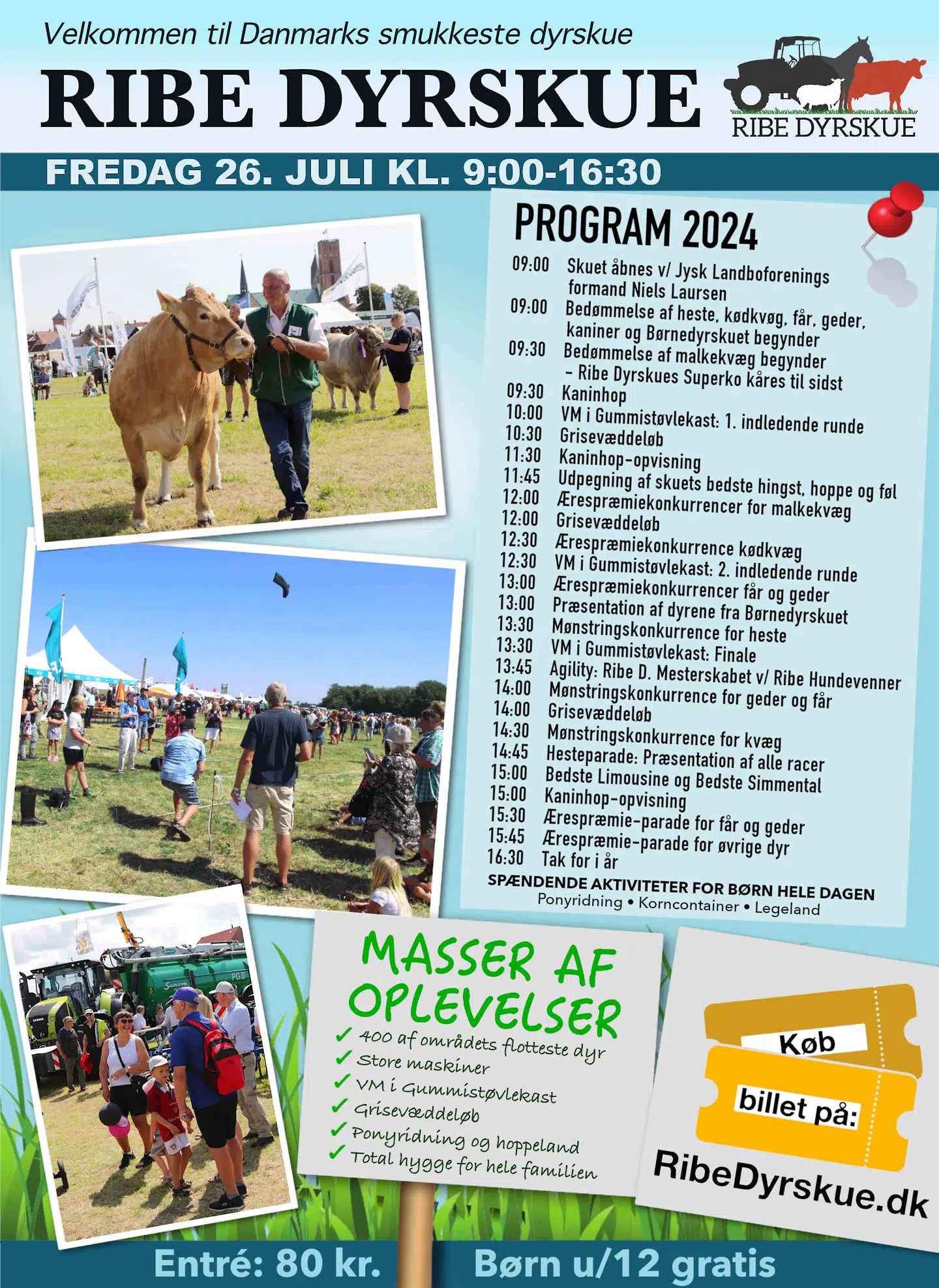 Ribe Dyrskue må aflyse årets festligheder på grund af de massive mængder regn på pladsen. Foto: Ribe Dyrskue / PR