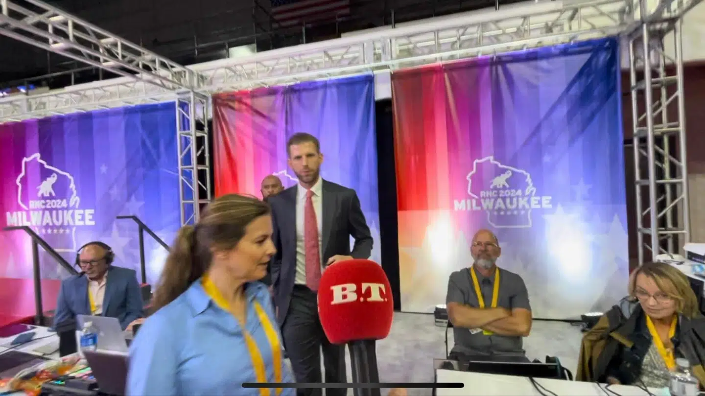 B.T. fangede kort Donald Trumps søn under det republikanske konvent, der finder sted i Milwaukee i disse dage.