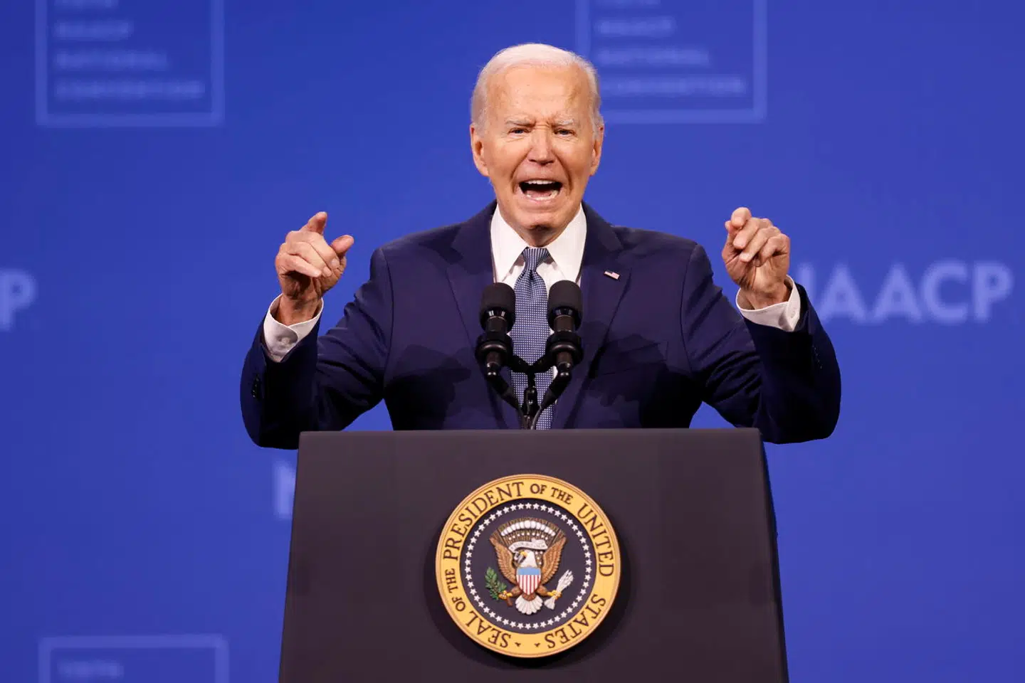 Han er her endnu: Præsident Biden har netop besøgt staten Nevada, hvor han talte til NAACP, den historiske organisation for borgerrettigheder.