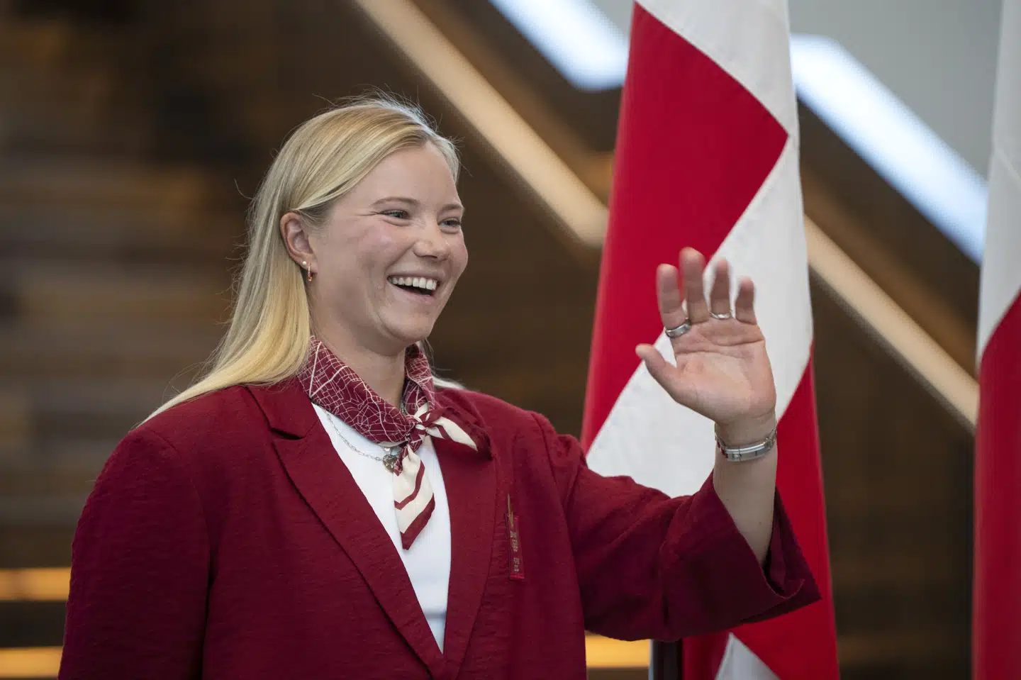 Anne-Marie Rindom skal sammen med håndboldkeeperen Niklas Landin være dansk fanebærer til OL-åbningen fredag 26. juli. 1. august indleder verdensmesteren i Ilca 6 sit titelforsvar ved OL. (Arkivfoto).