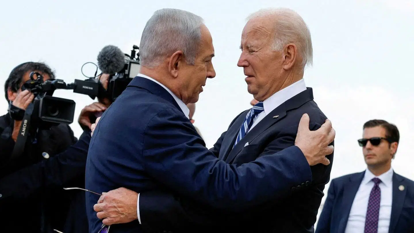 Joe Biden og Benjamin Netanyahu mødtes i Tel Aviv i oktober sidste år.