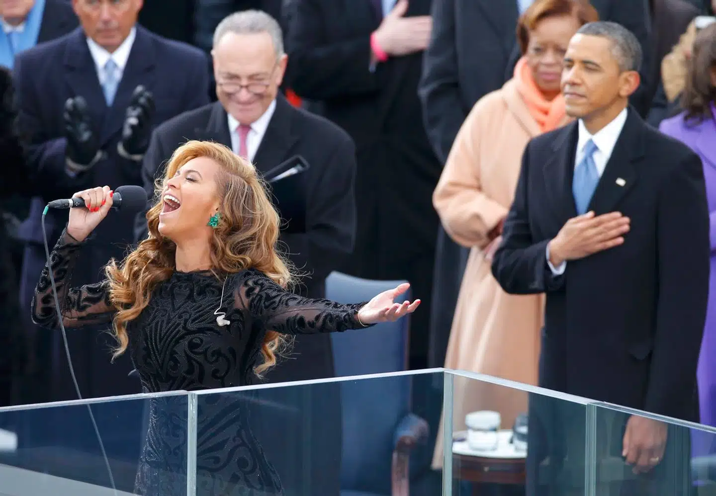 Beyoncé er kendt for at støtte Demokraterne. Her synger hun ved Barack Obamas indsættelse som præsident i 2013.