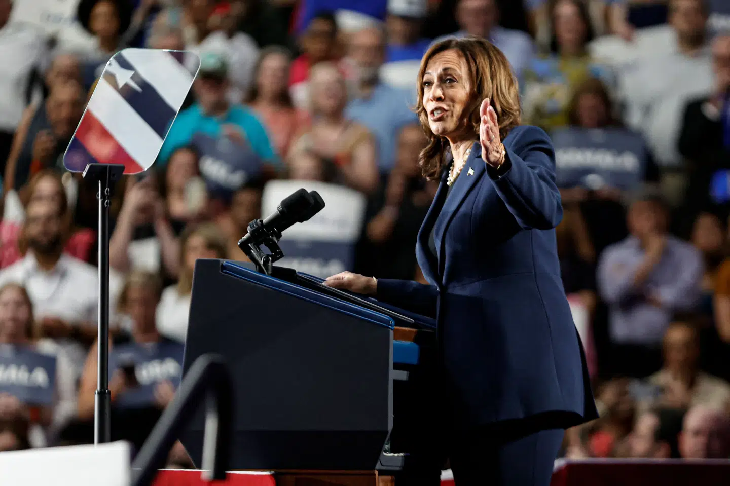 Det er tydeligt, at Kamala Harris har formået at skabe en form for begejstring, som præsident Joe Biden kæmpede med. (Arkivfoto).