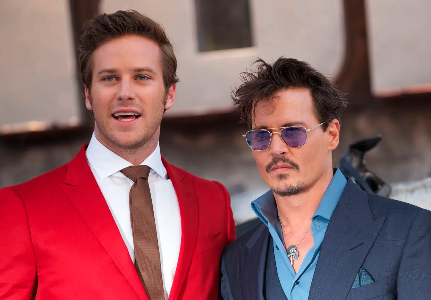 Armie Hammer i selskab med Johnny Depp, som han spillede overfor i filmen 'The Lone Ranger'.
