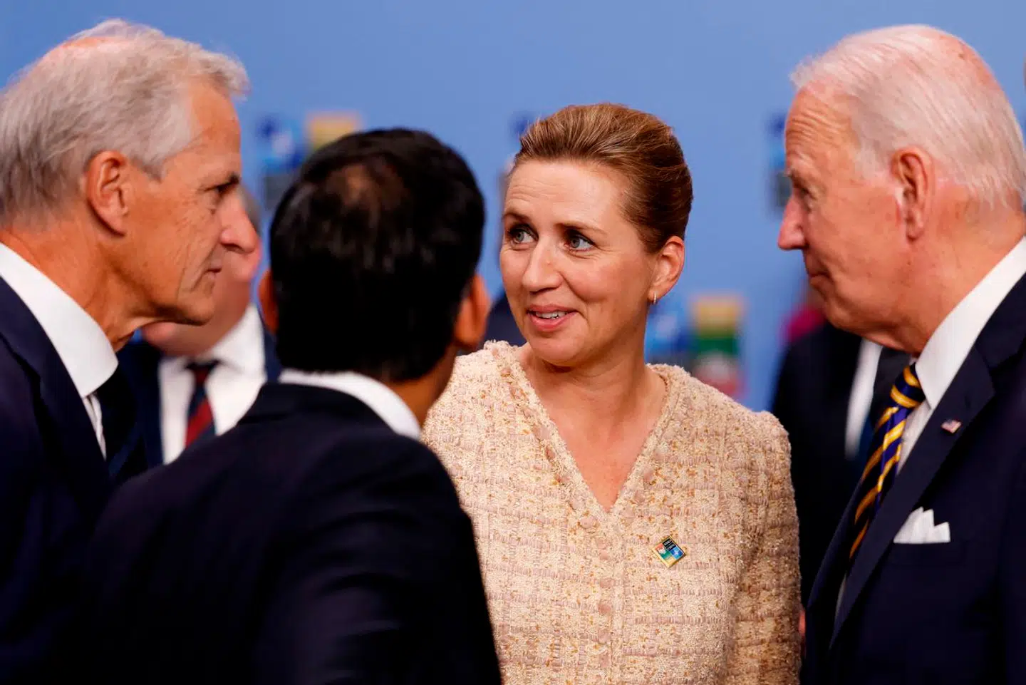 Norges statsminister, Jonas Gahr Støre, den tidligere britiske premierminister Rishi Sunak, danske Mette Frederiksen og den amerikanske præsident, Joe Biden – her fotograferet under et NATO-topmøde i fjor – har alle haft deres at slås med på det seneste.
