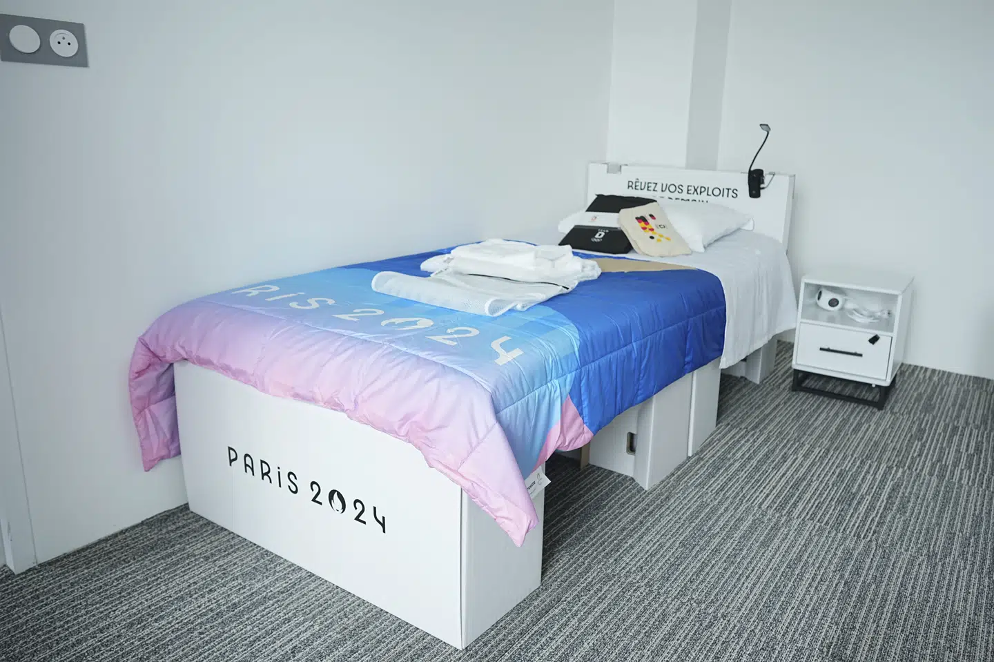 Sådan ser OL-byens meget omtalte senge ud.