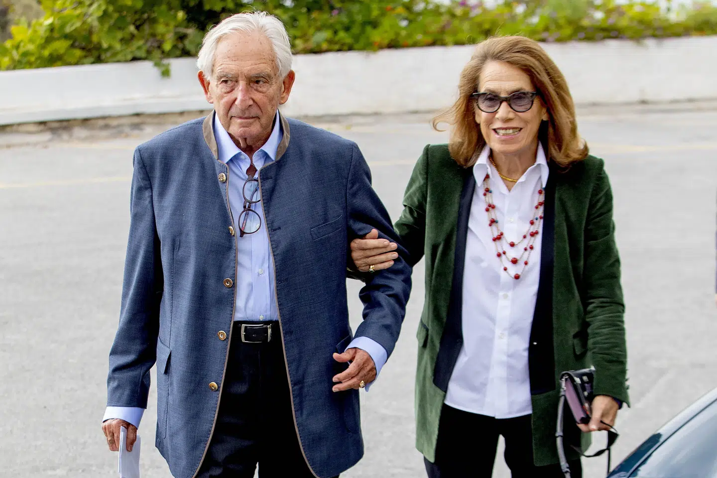 Prins Michael af Grækenland ses her sammen med sin hustru, Marina Karela, i 2021 i Athen. (Arkivfoto).