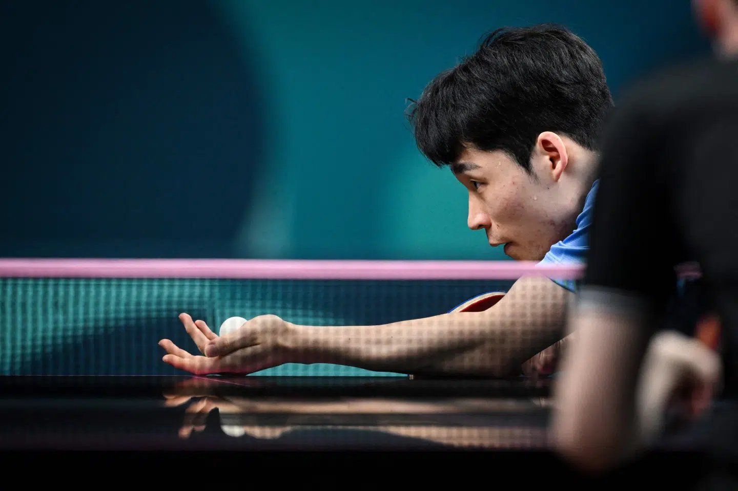 Jang Woojins serv voldte Jonathan Groth store problemer i mandagens opgør i anden runde ved OL.