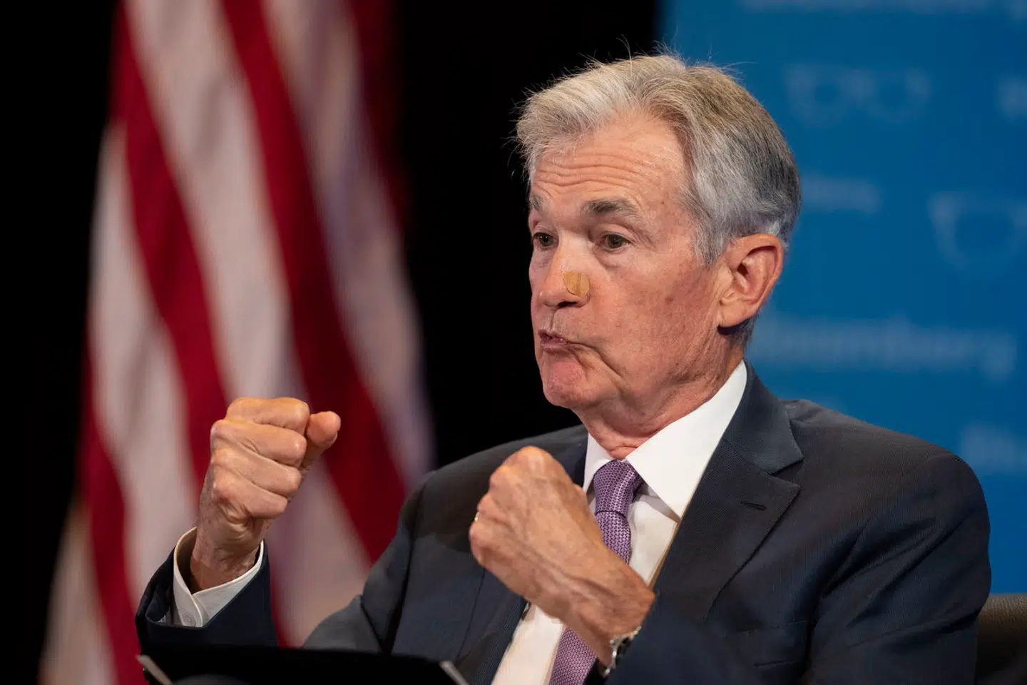 Federal Reserves chef, Jerome Powell, vil onsdag aften udlægge teksten efter rentemødet.