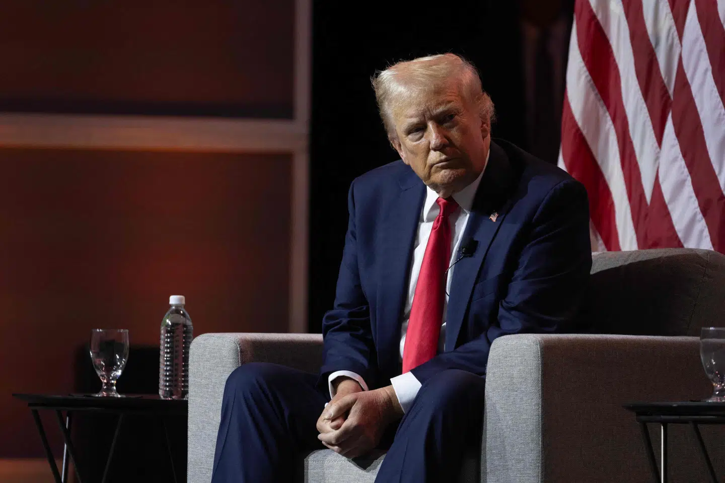 Den republikanske præsidentkandidat, Donald Trump, deltager ved årets konference for National Association of Black Journalists (NABJ) på Hilton-hotellet i Chicago, Illinois.