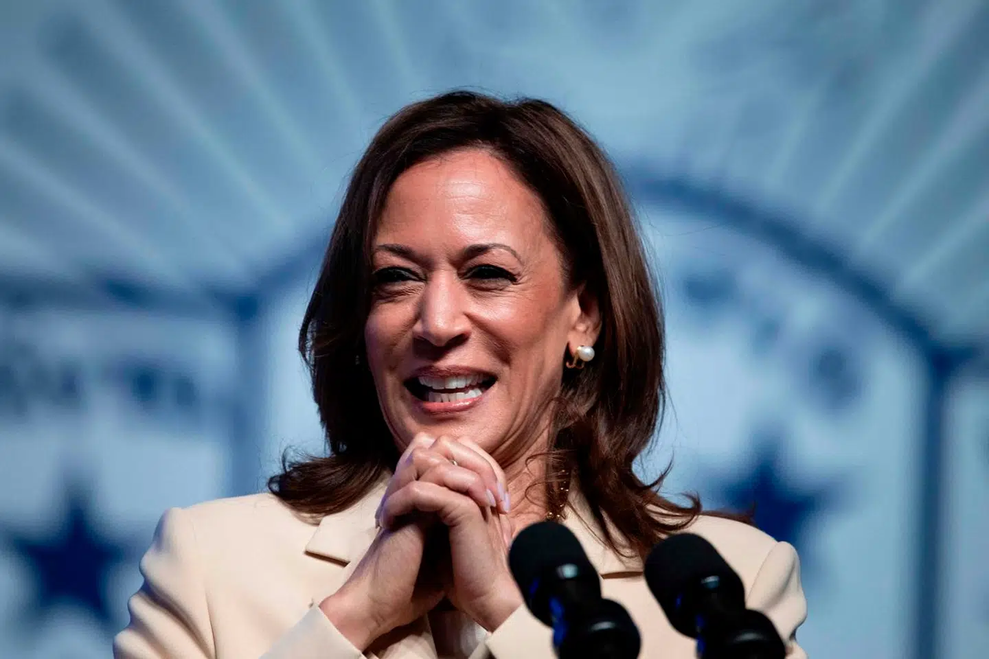 Demoraterne oplyser, at Kamala Harris har fået nok stemmer blandt delegerede til at blive partiets kandidat til præsidentvalget.