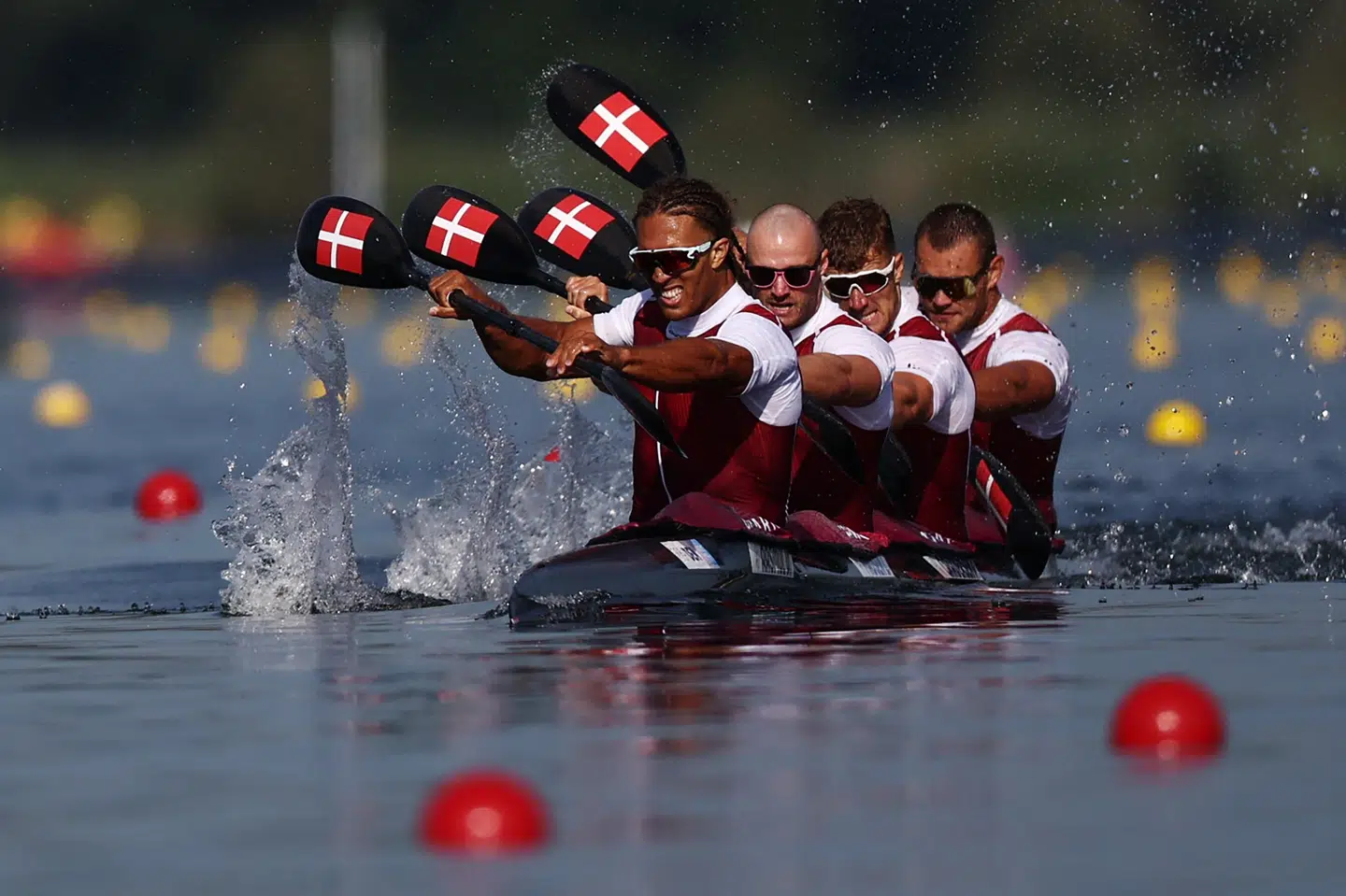 Den danske firerkajak er videre ved OL.