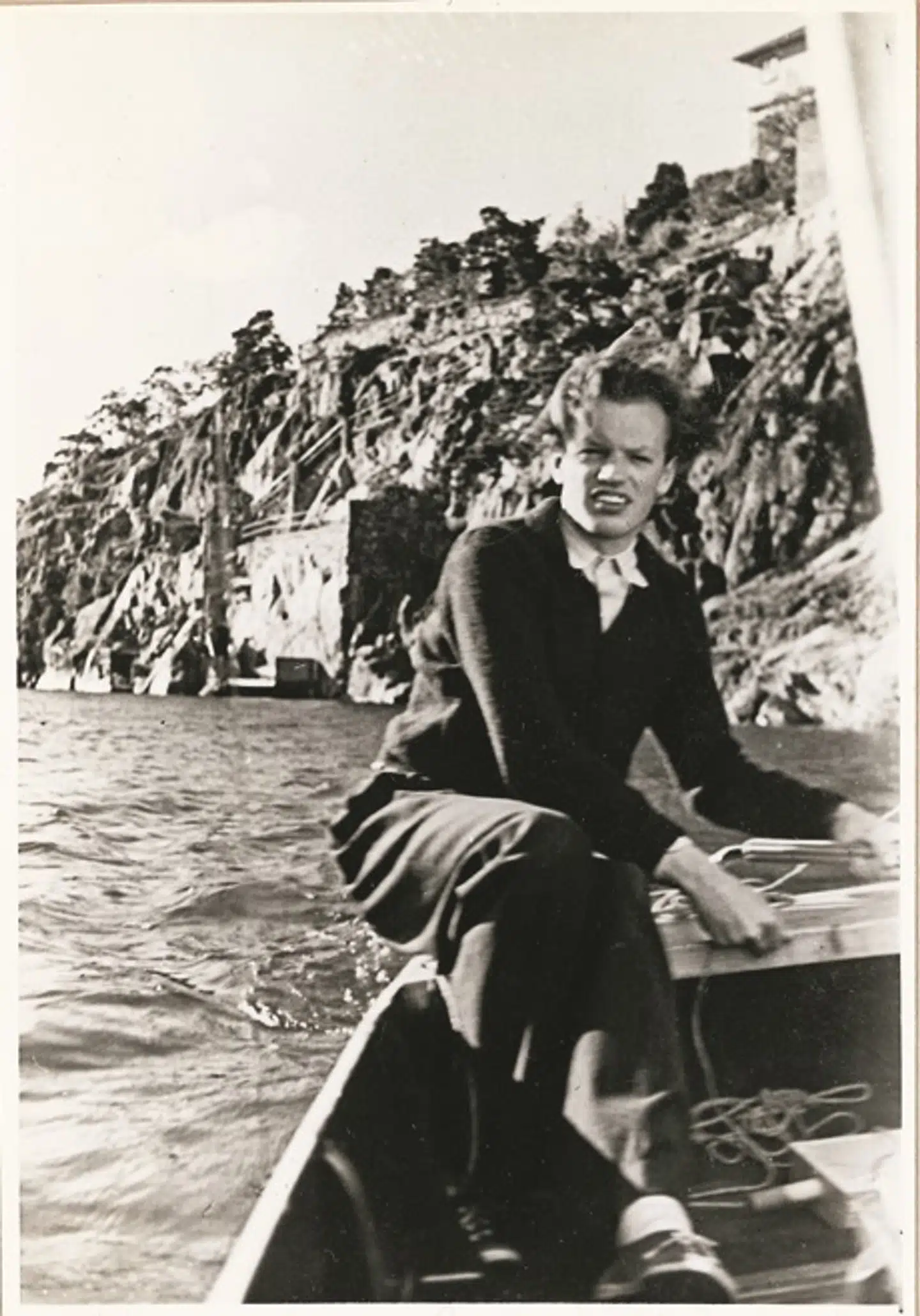 Den unge Halldor Gunnløgsson i den stockholmske skærgård.