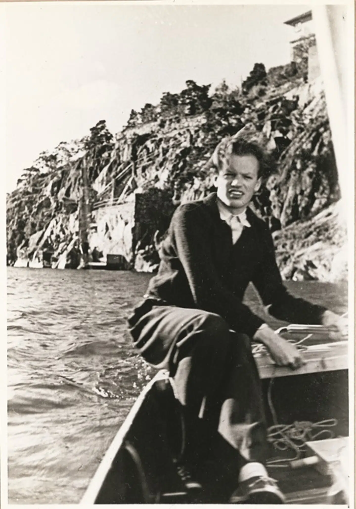 Den unge Halldor Gunnløgsson i den stockholmske skærgård.