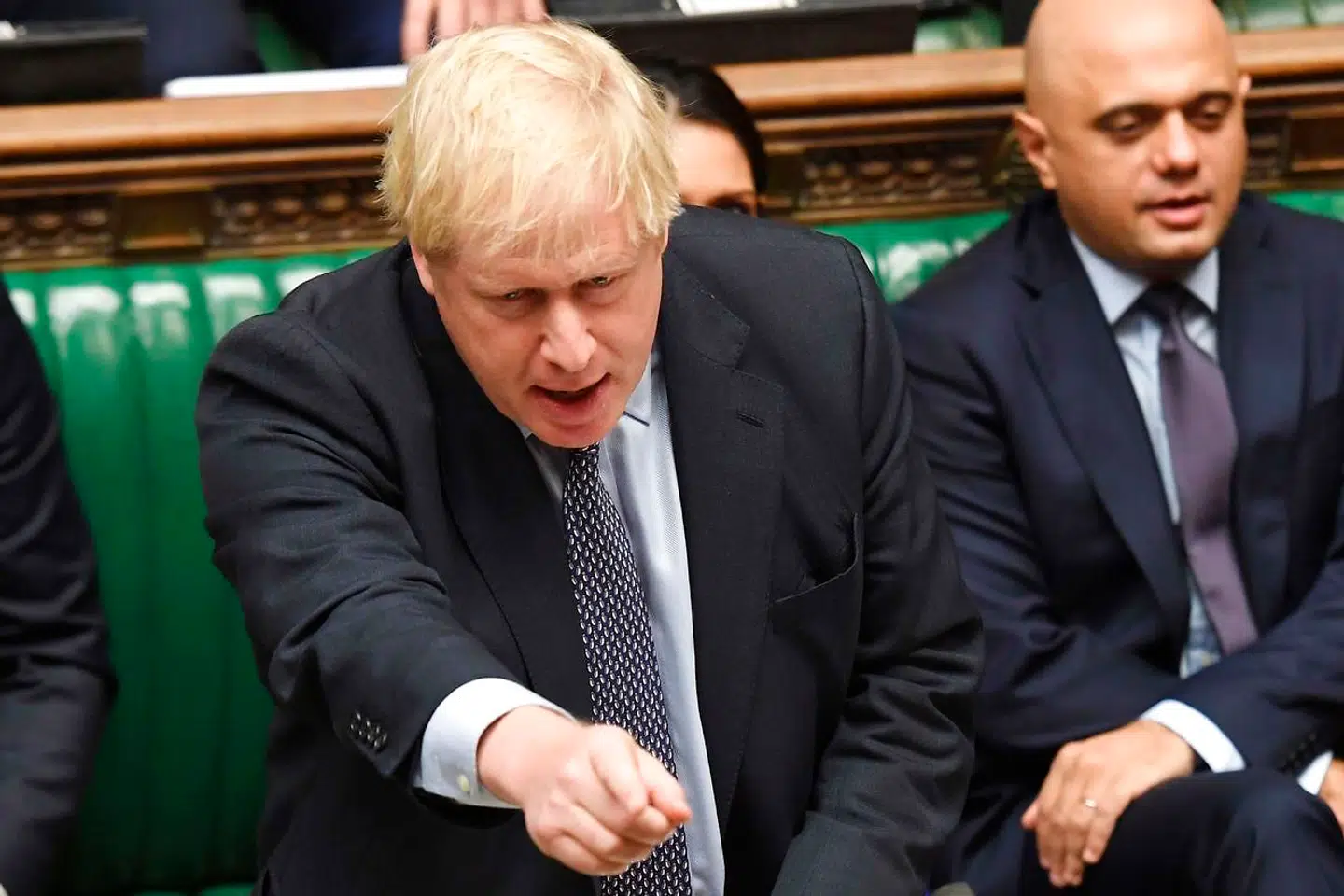 Lørdagens drama i Underhuset om Boris Johnsons Brexit-aftale dominerer forsiderne på de britiske aviser. Foto: Jessica Taylor/AFP/Ritzau Scanpix