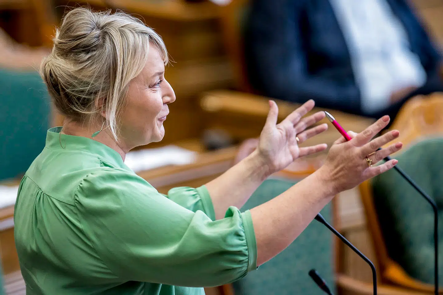 Christina Egelund (LA) under åbningsdebatten i Folketinget på Christiansborg i København, torsdag den 4. oktober 2018.. (Foto: Mads Claus Rasmussen/Ritzau Scanpix)