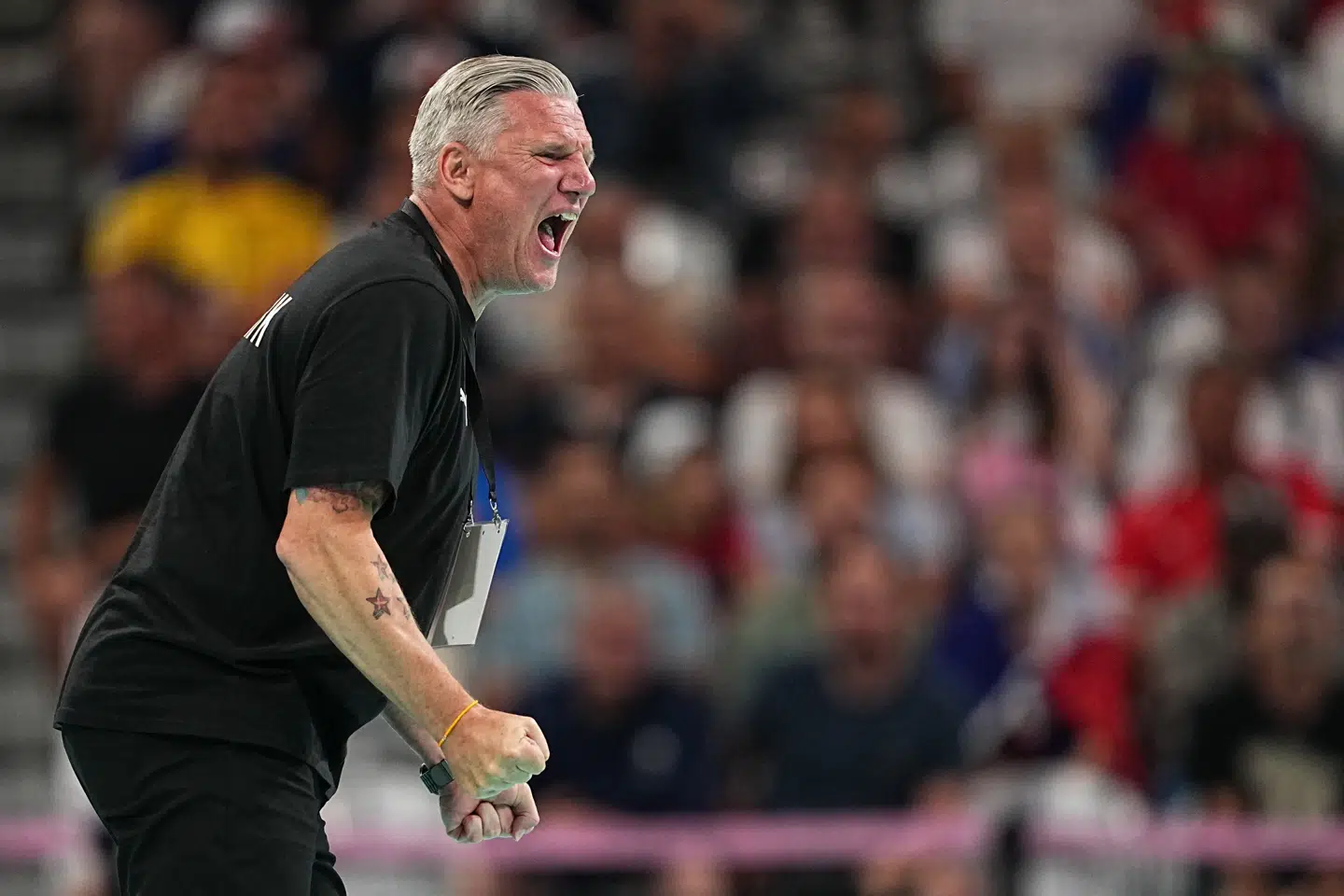 Danmark møder Slovenien i herrehåndbold i semifinalen i OL-turneringen på Pierre Mauroy Stadium i Lille, fredag den 9. august 2024.