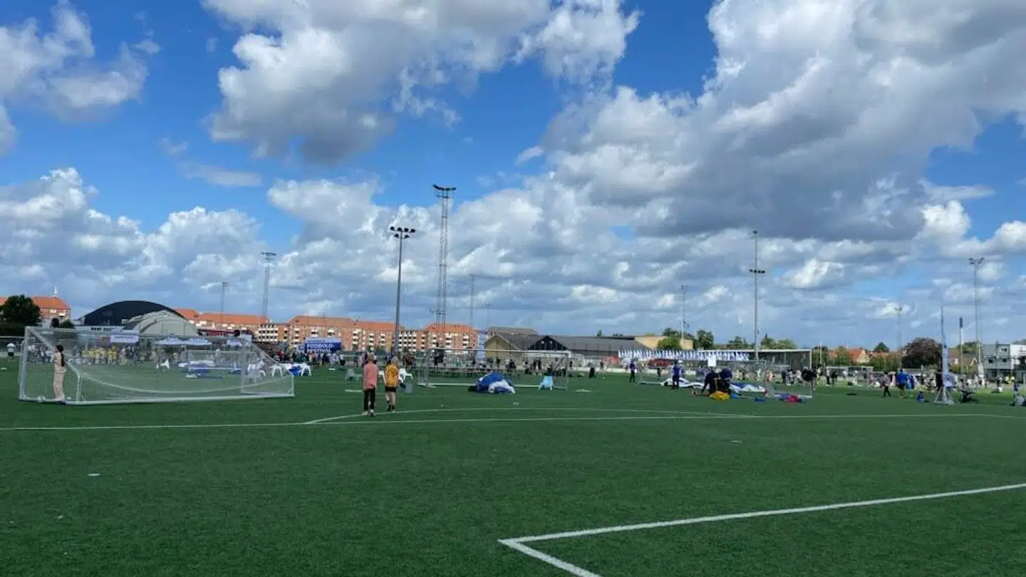 Hoppeborgene er nu pakket væk.