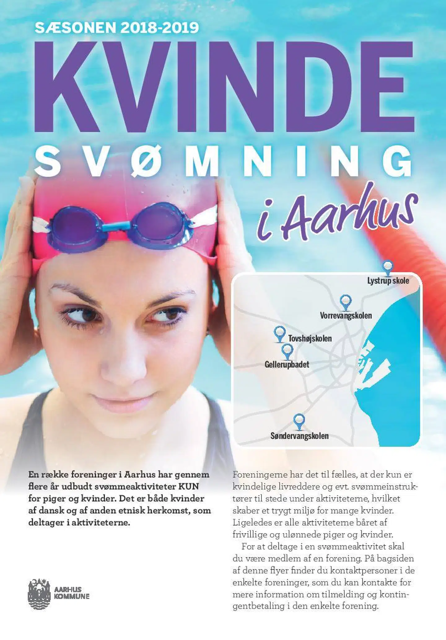 Et billede fra indsatsen for at få kvinder til at svømme i Aarhus Kommune.
