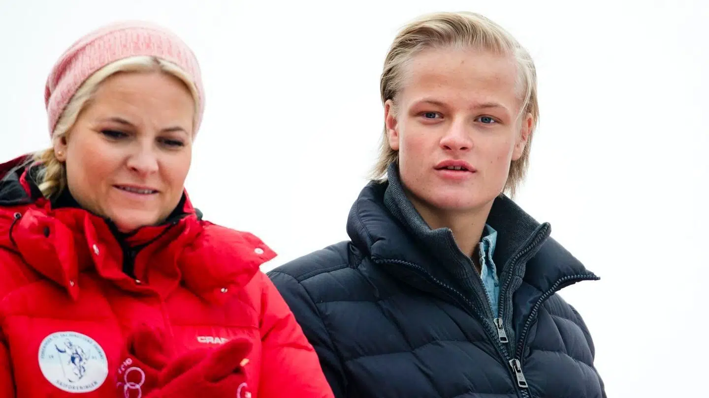 Marius med sin mor Mette-Marit i 2014.