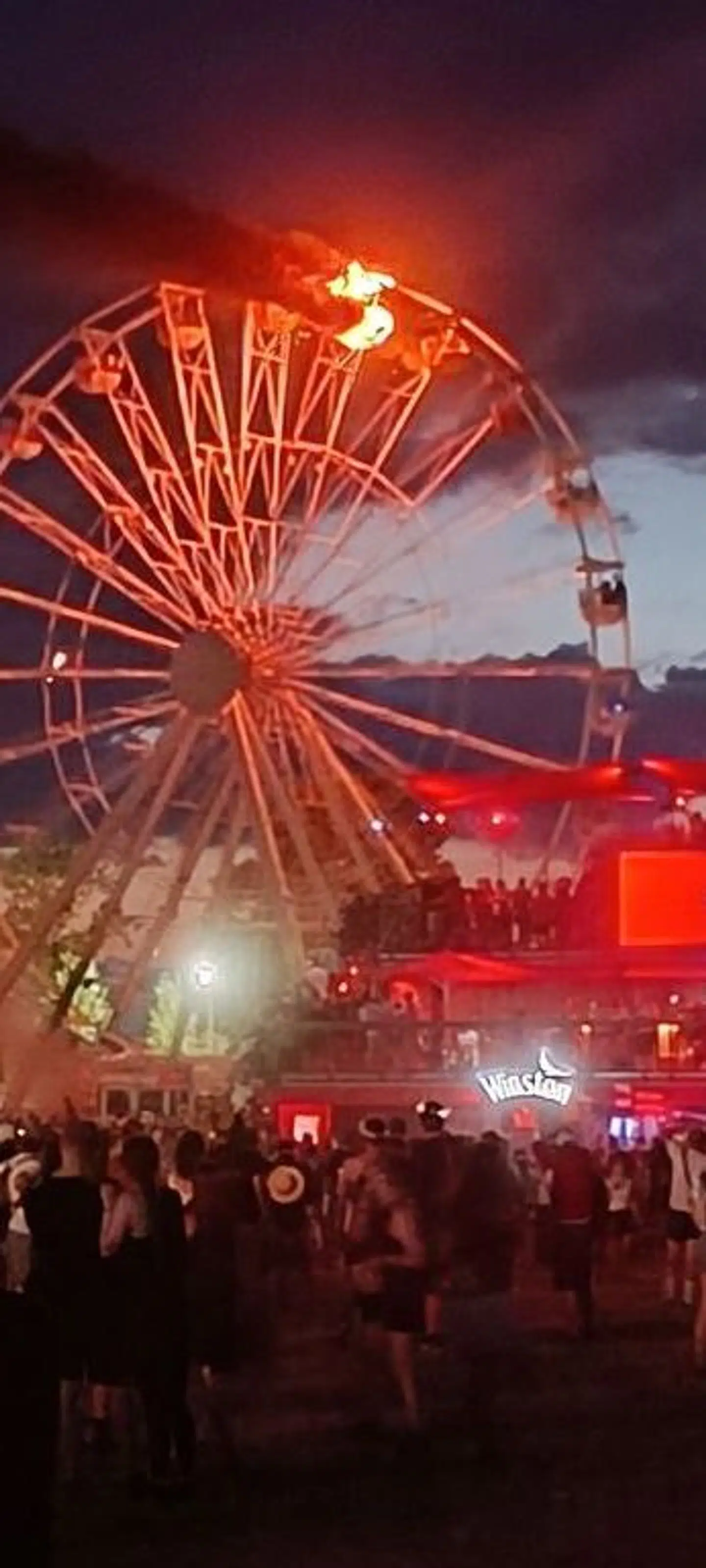 Smoke billows from a Ferris wheel on fire at the Highfield Festival in Grosspoesna, Germany August 17, 2024 in this screen grab obtained from social media video. X/@TurtleMom2305/via REUTERS THIS IMAGE HAS BEEN SUPPLIED BY A THIRD PARTY. MANDATORY CREDIT.NO RESALES.NO ARCHIVES.