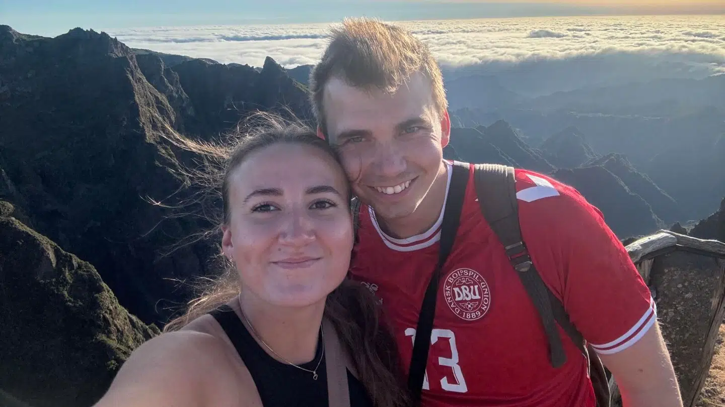 Camilla Neupart og Andreas Falk på deres vandretur på Madeira.