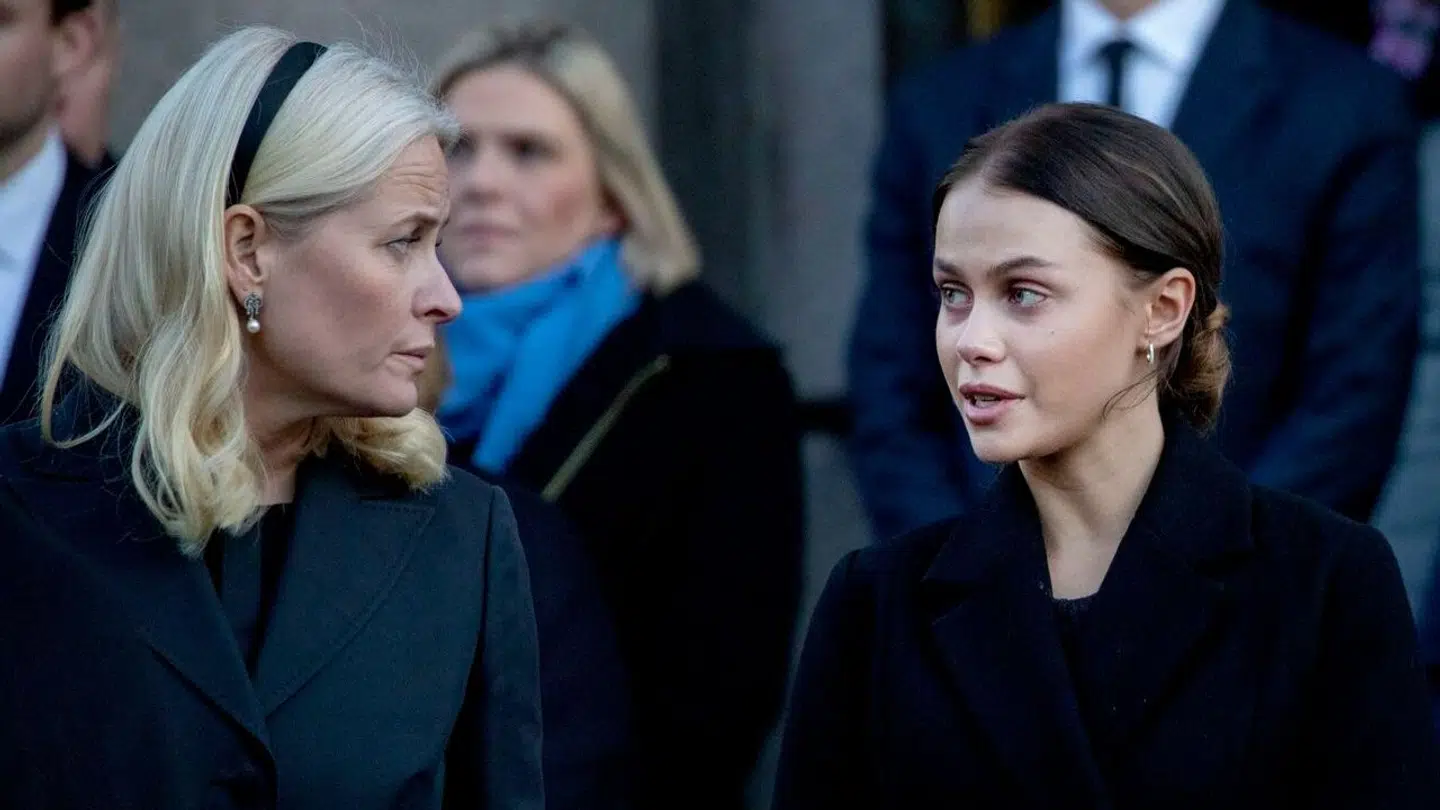 Kronprinsesse Mette-Marit af Norge og nu ekskæreste til Mette-Marits søn, Juliane Snekkestad