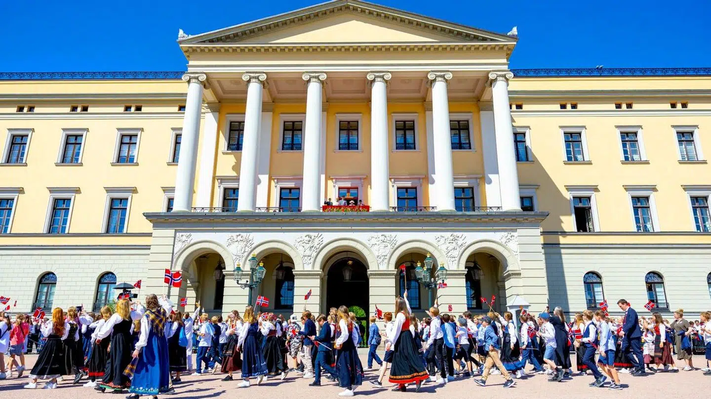 Arkivfoto af det royale slot i Oslo.