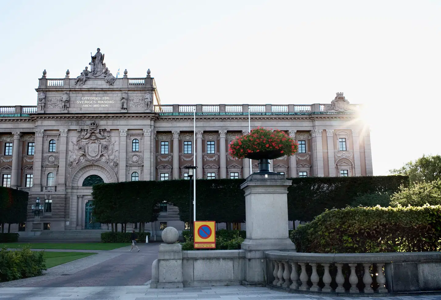Riksdagen i Stockholm, hvor de to anholdte mænd havde planlagt at skyde både politibetjente og civile.