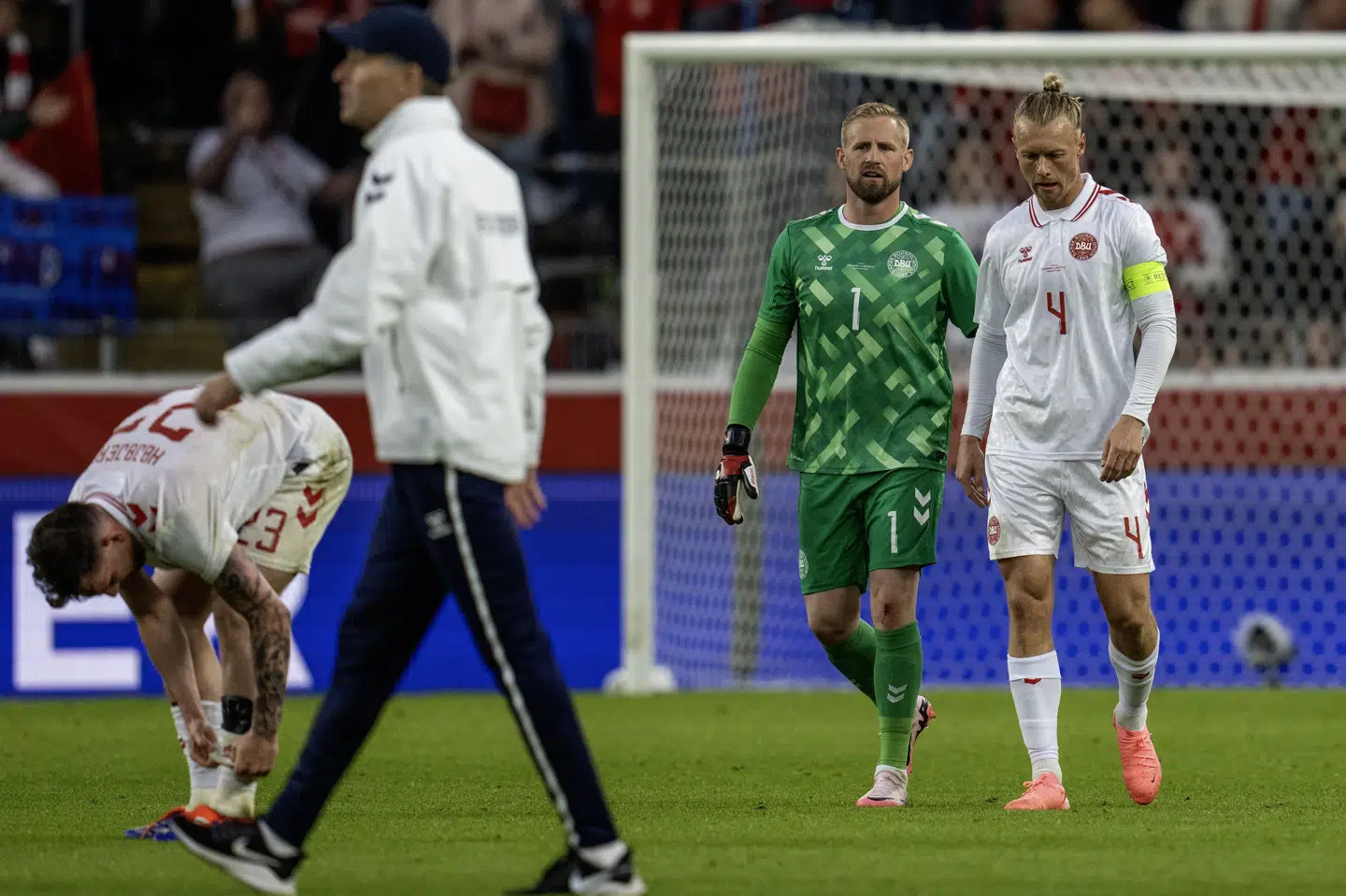 Simon Kjær spillede sin sidste kamp for Danmark i opgøret mod Norge kort før EM i Tyskland. (Arkivfoto).