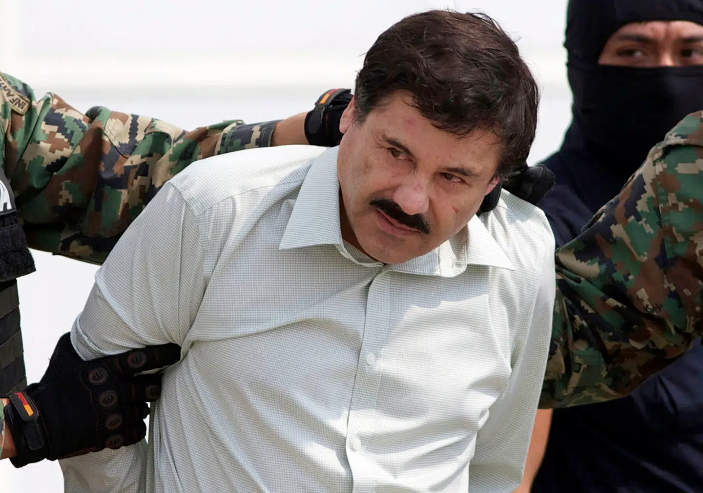 El Chapo blev i 2019 dømt til 30 års fængsel. Her ses han i 2014, da han blev udleveret til USA.