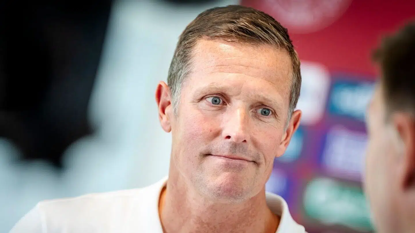 Fodbolddirektør Peter Møller da der afholdes doorstep hos DBU i Brøndby, mandag den 26. august 2024. (Foto: Mads Claus Rasmussen/Ritzau Scanpix)