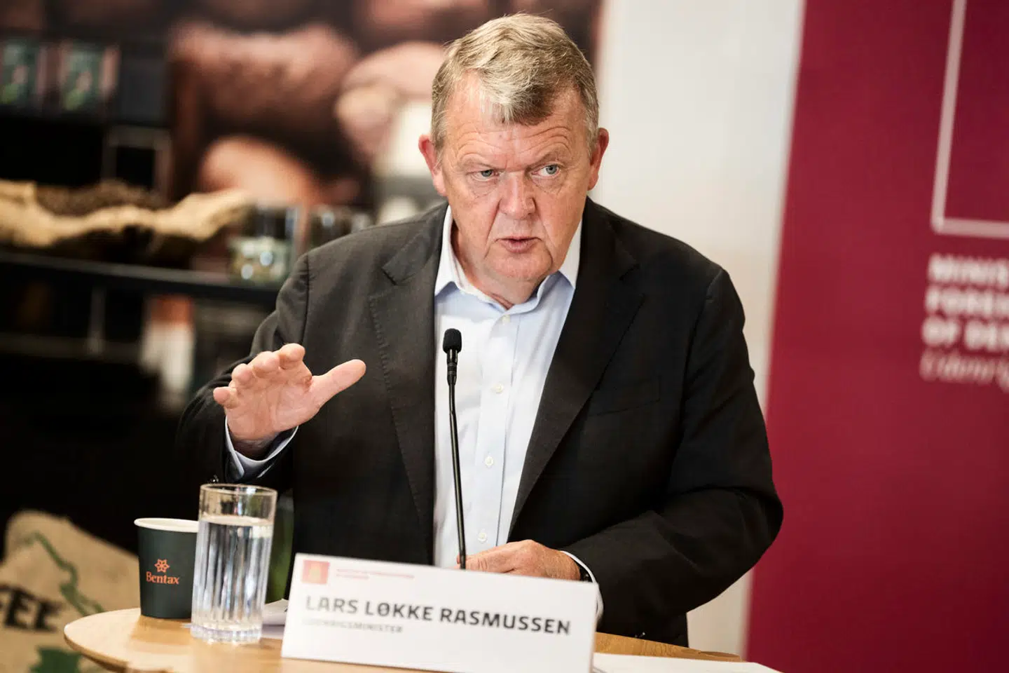 Udenrigsminister Lars Løkke Rasmussen (M) til pressemøde om den nye afrikastrategi, hvor regeringen blandt meget andet vil have flere studerende til Danmark (Foto: Thomas Traasdahl/Scanpix 2024)