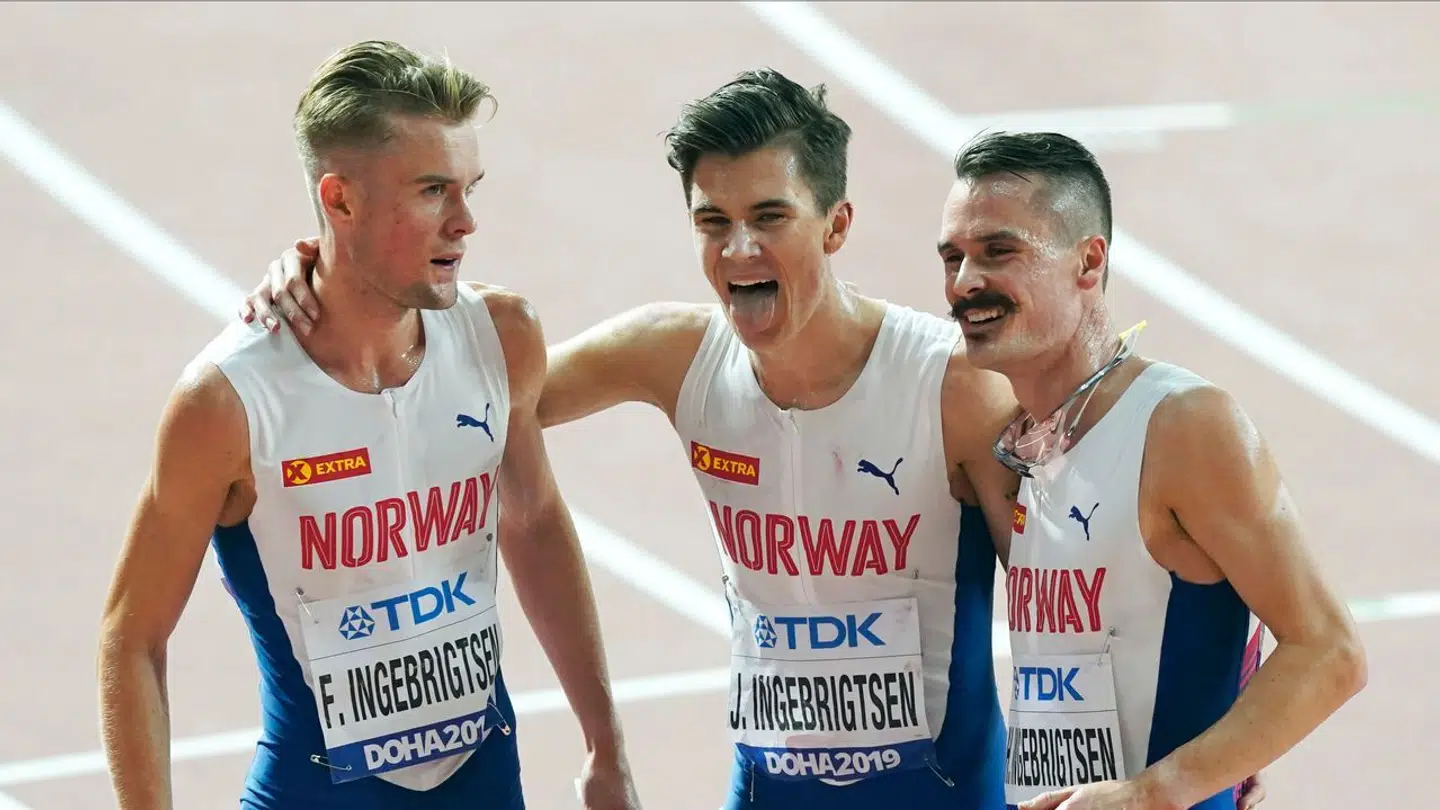 De tre brødre Filip, Jakob og Henrik Ingebrigtsen.