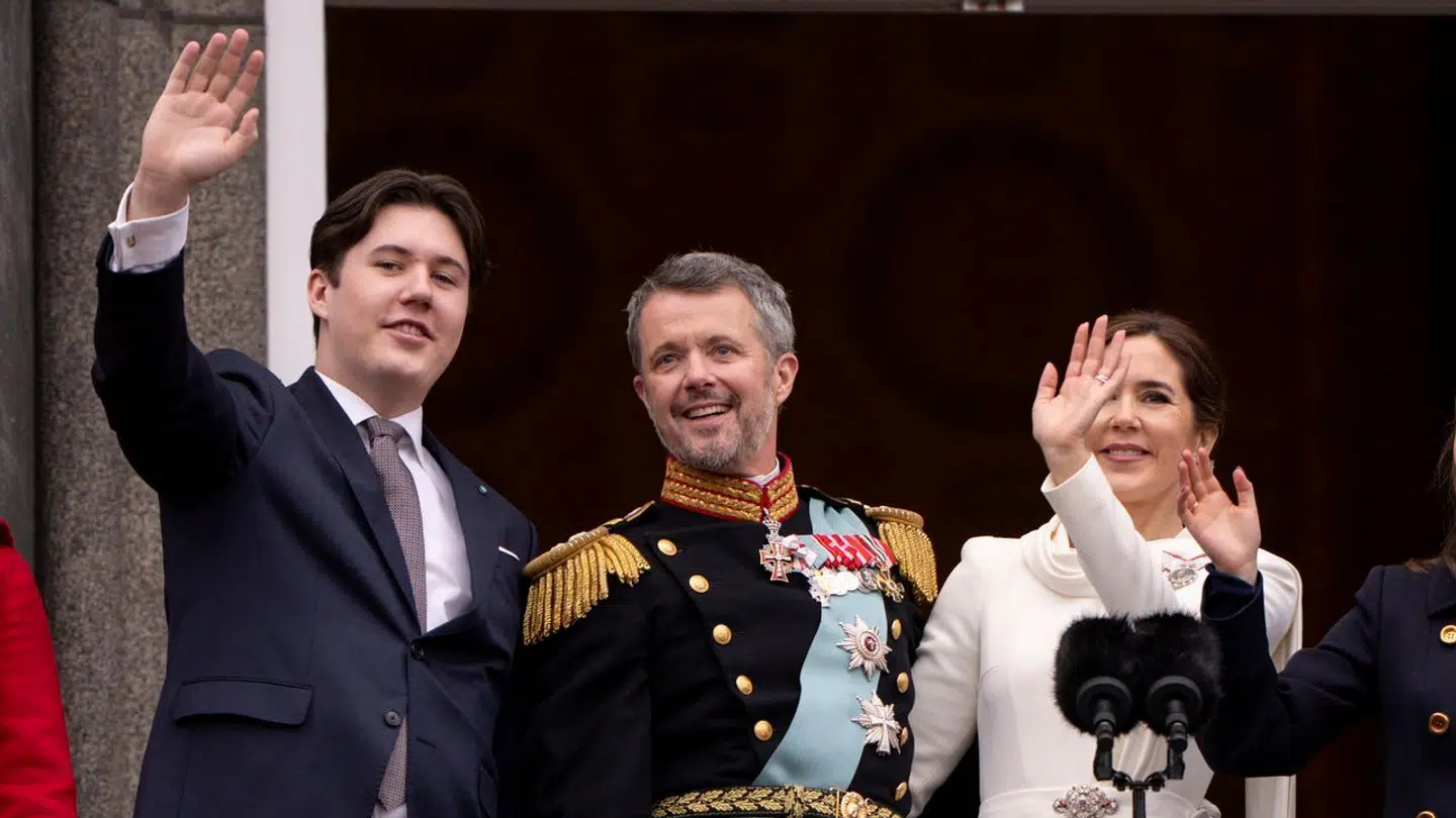 Kronprins Christian med sine forældre.