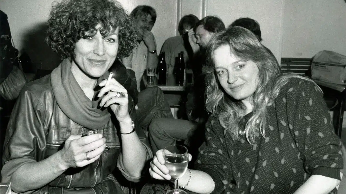 Anne Linnet i 1985. Her med skuespiller Susse Wold.