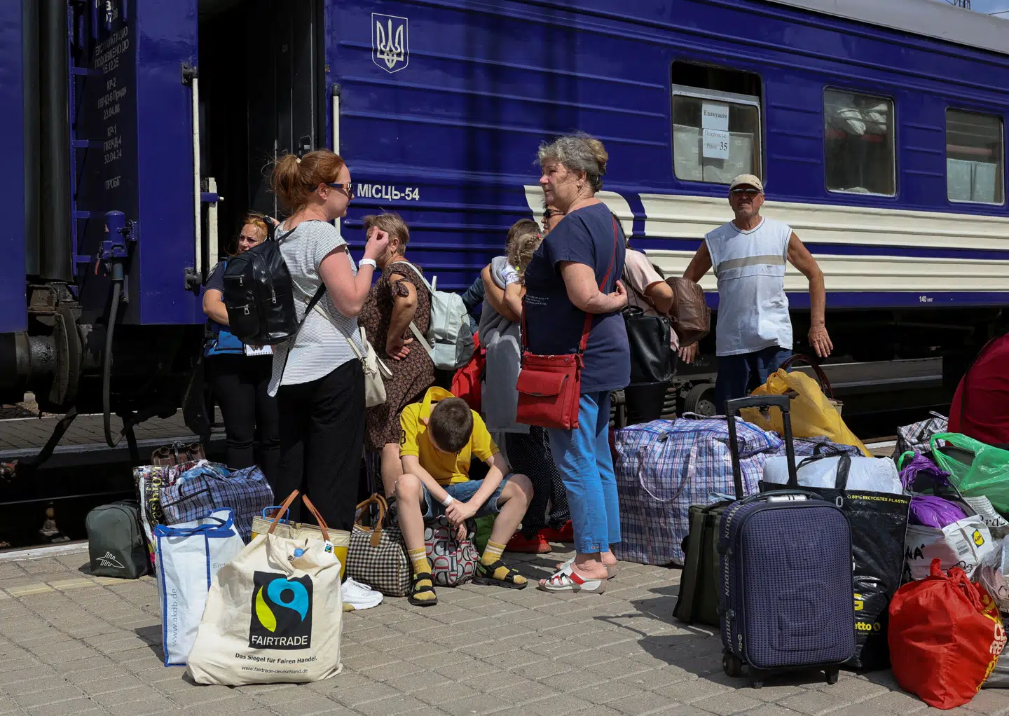 Ukrainere bliver evakueret fra Pokrovsk i Donetsk. Foto: Radio Free Europe, Serhii Nuzhnenko / Scanpix
