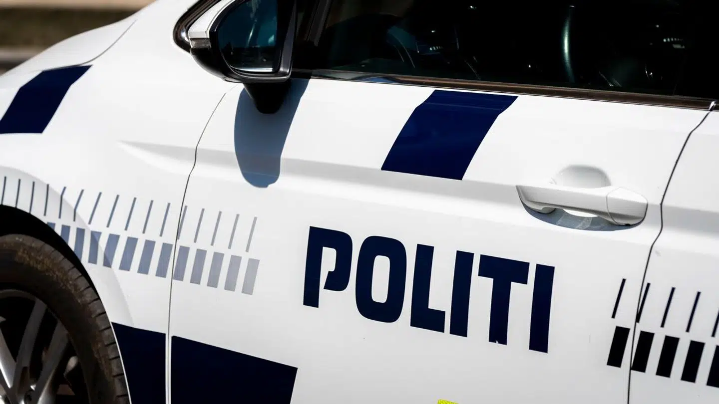 Arkivfoto af politibil