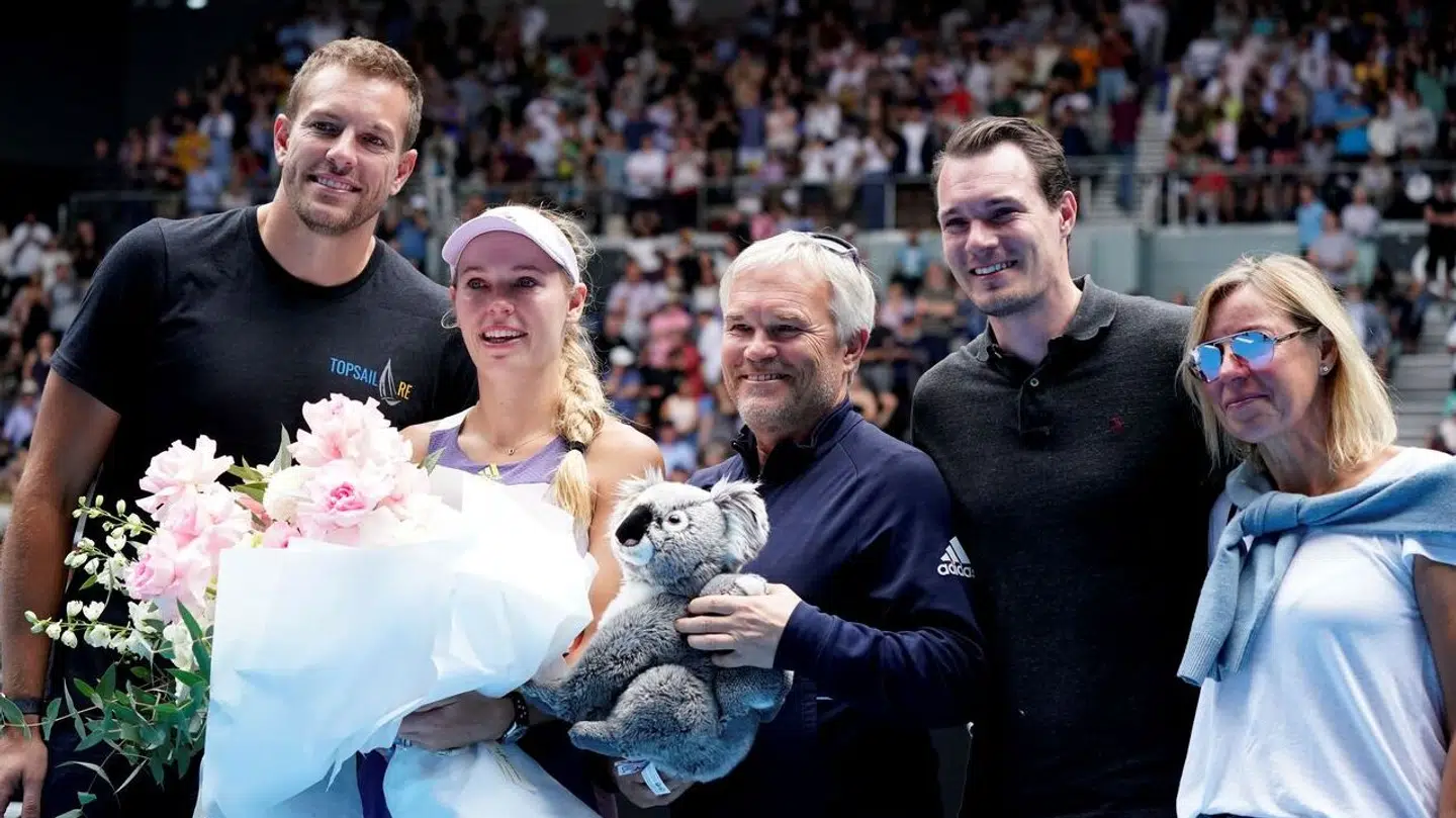 Wozniacki-familien i 2020, da danskeren i første omgang stoppede karrieren.