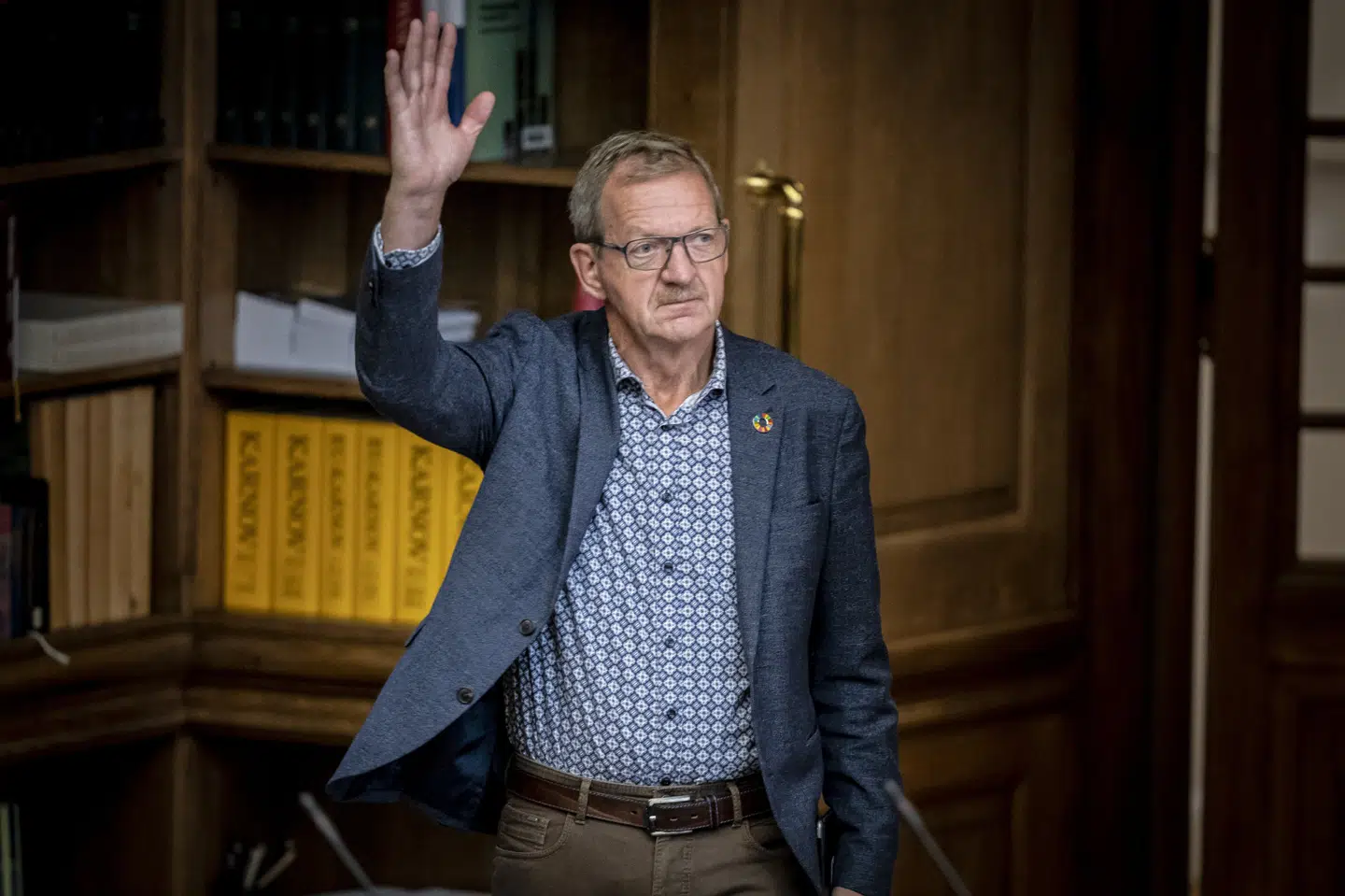 Bjarne Laustsen er det nuværende medlem af den socialdemokratiske folketingsgruppe, der har været en del af den længst. Her ses han under et møde i Folketingssalen i 2021. (Arkivfoto).